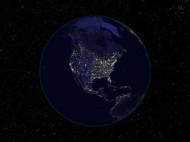 North America at night